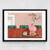 Table and Chairs Medium Black Frame
