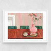 Table and Chairs Medium White Frame
