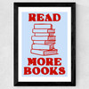 Read More Books Wide Black Frame