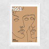 1953 Cocteau Narrow White Frame