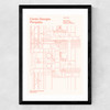 Centre Pompidou Medium Black Frame
