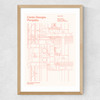 Centre Pompidou Medium Oak Frame