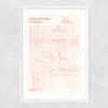 Centre Pompidou Narrow White Frame