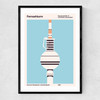 Fernsehturm Berlin Narrow Black Frame