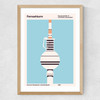 Fernsehturm Berlin Medium Oak Frame