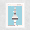 Fernsehturm Berlin Narrow White Frame