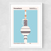 Fernsehturm Berlin Medium White Frame