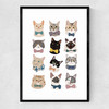 Cats In Bowties Narrow Black Frame