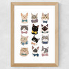 Cats In Bowties Wide Oak Frame