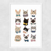 Cats In Bowties Narrow White Frame