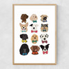 Dogs In Bowties Narrow Oak Frame