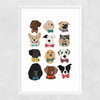 Dogs In Bowties Narrow White Frame