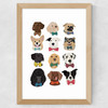 Dogs In Bowties Wide Oak Frame