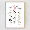Fashion Seagulls Narrow Oak Frame