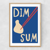 Dim Sum and Chopsticks Narrow Oak Frame