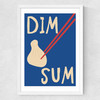Dim Sum and Chopsticks Medium White Frame