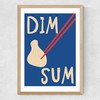 Dim Sum and Chopsticks Medium Oak Frame