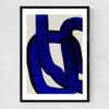 Blue Loops I Narrow Black Frame