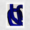 Blue Loops I Narrow White Frame