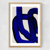 Blue Loops I Medium Oak Frame