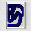Blue Loops II Narrow Black Frame