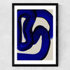 Blue Loops II Medium Black Frame