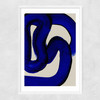 Blue Loops II Narrow White Frame
