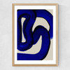 Blue Loops II Medium Oak Frame