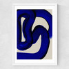 Blue Loops II Medium White Frame