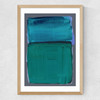 Teal Shapes II Medium Oak Frame