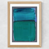 Teal Shapes II Wide Oak Frame