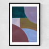 Painted Shapes II Narrow Black Frame