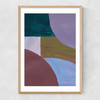 Painted Shapes II Narrow Oak Frame