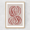 Crimson Echoforms Narrow Oak Frame