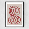 Crimson Echoforms Narrow Black Frame