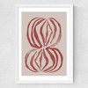 Crimson Echoforms Medium White Frame