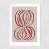Crimson Echoforms Narrow White Frame