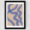 Blue Minimal Line Wide Black Frame