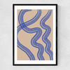Blue Minimal Line Narrow Black Frame