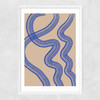 Blue Minimal Line Narrow White Frame