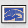 Blue Geometric Shape Medium Black Frame