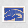 Blue Geometric Shape Unframed Print