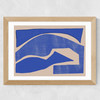 Blue Geometric Shape Wide Oak Frame