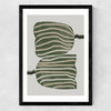 Abstract Tulips Medium Black Frame