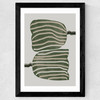 Abstract Tulips Wide Black Frame