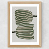 Abstract Tulips Wide Oak Frame