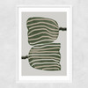 Abstract Tulips Narrow White Frame