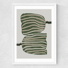 Abstract Tulips Medium White Frame
