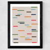 Floating Stripes Wide Black Frame