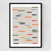 Floating Stripes Narrow Black Frame